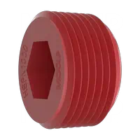 Tapones de plástico roscados