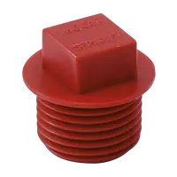 Tapones de plástico con cabeza cuadrada y pestaña para roscas NPT