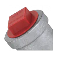 Tapones de plástico con cabeza cuadrada y pestaña para roscas NPT